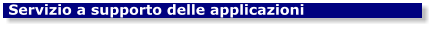 Servizio a supporto delle applicazioni